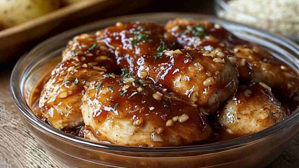 High Protein Honey BBQ Chicken & Creamy Garlic Parmesan Potatoes