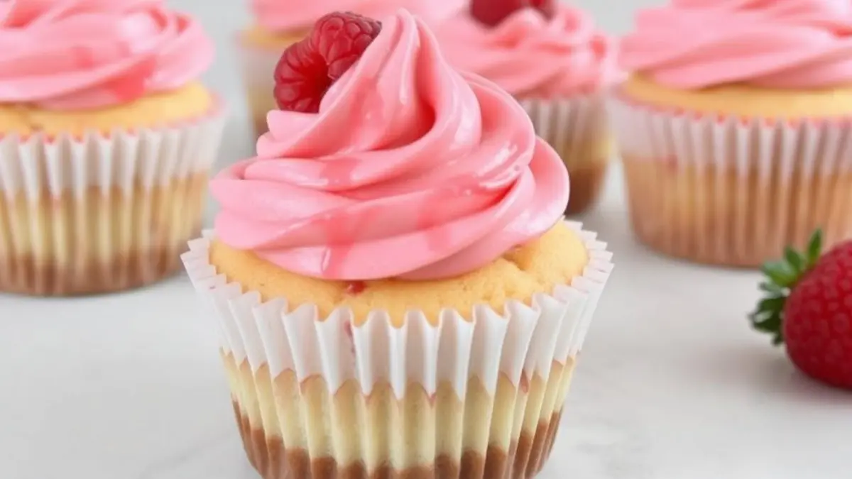 Raspberry Cheesecake Cupcakes