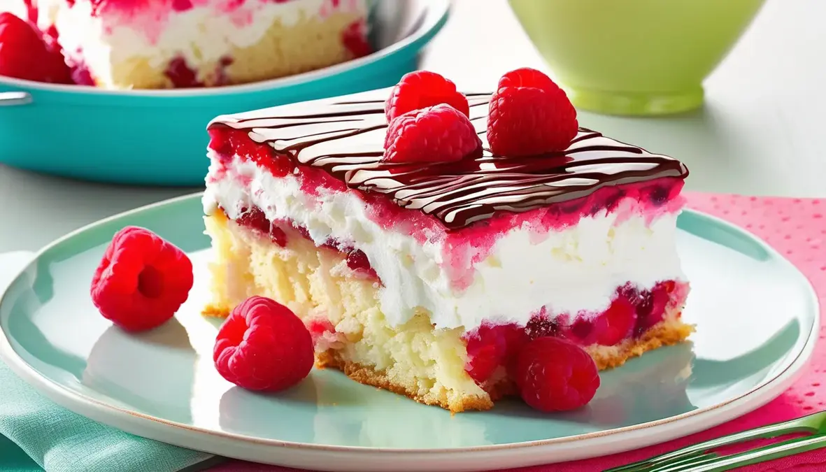 Raspberry Zinger Poke Cake