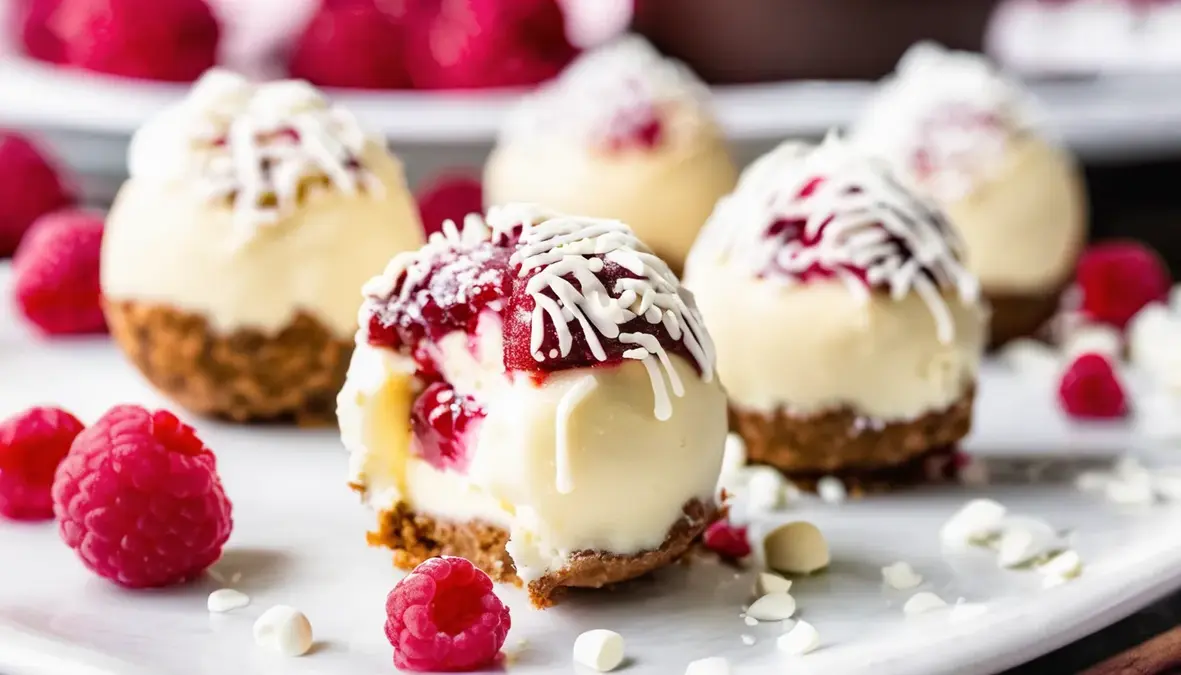 White Chocolate Raspberry Cheesecake Balls (1)