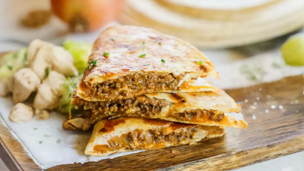 Cheesy Ground Beef Quesadillas