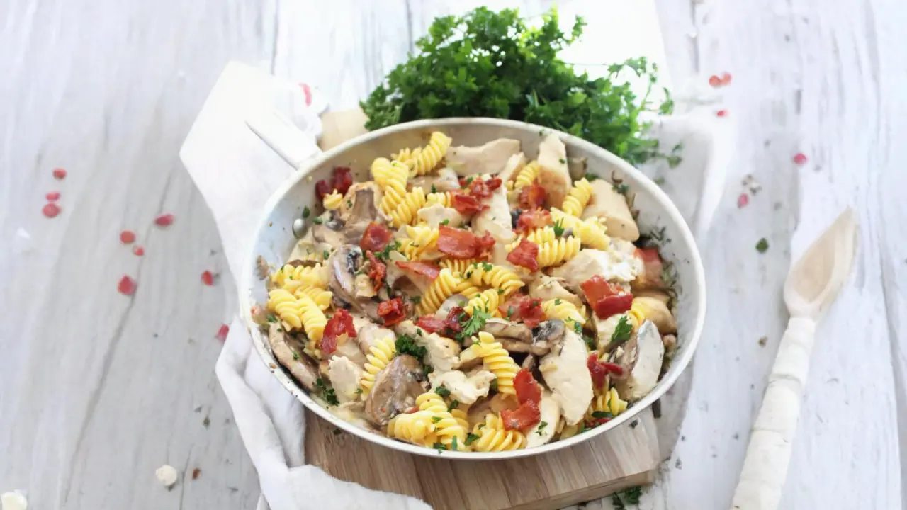 Chicken Bacon Mushroom Pasta