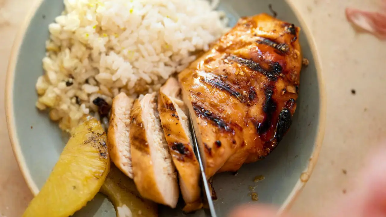 Hawaiian Chicken with Coconut Rice